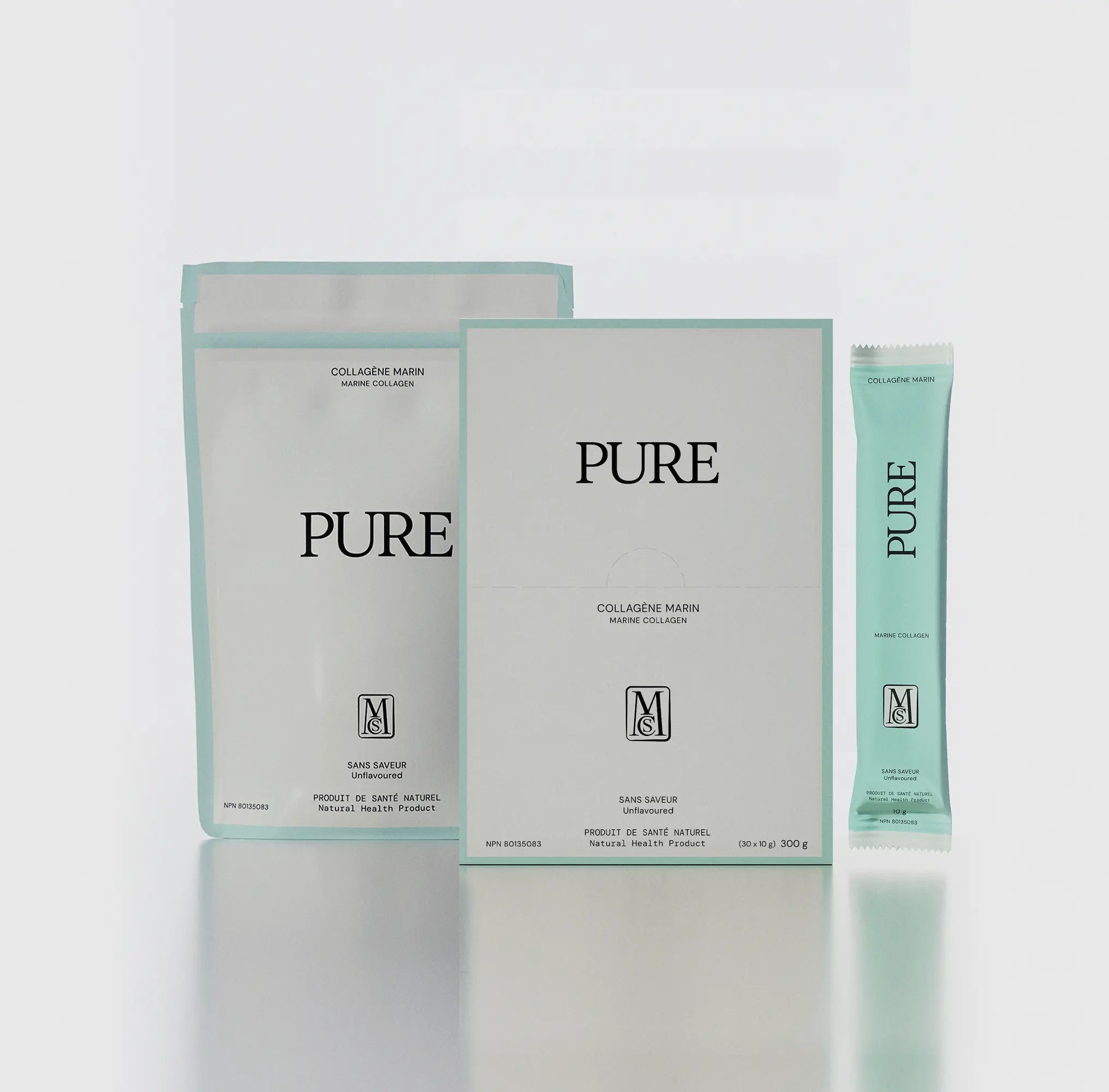 Duo collagène marin PURE - sac de 340 g + boîte de 30 sachets