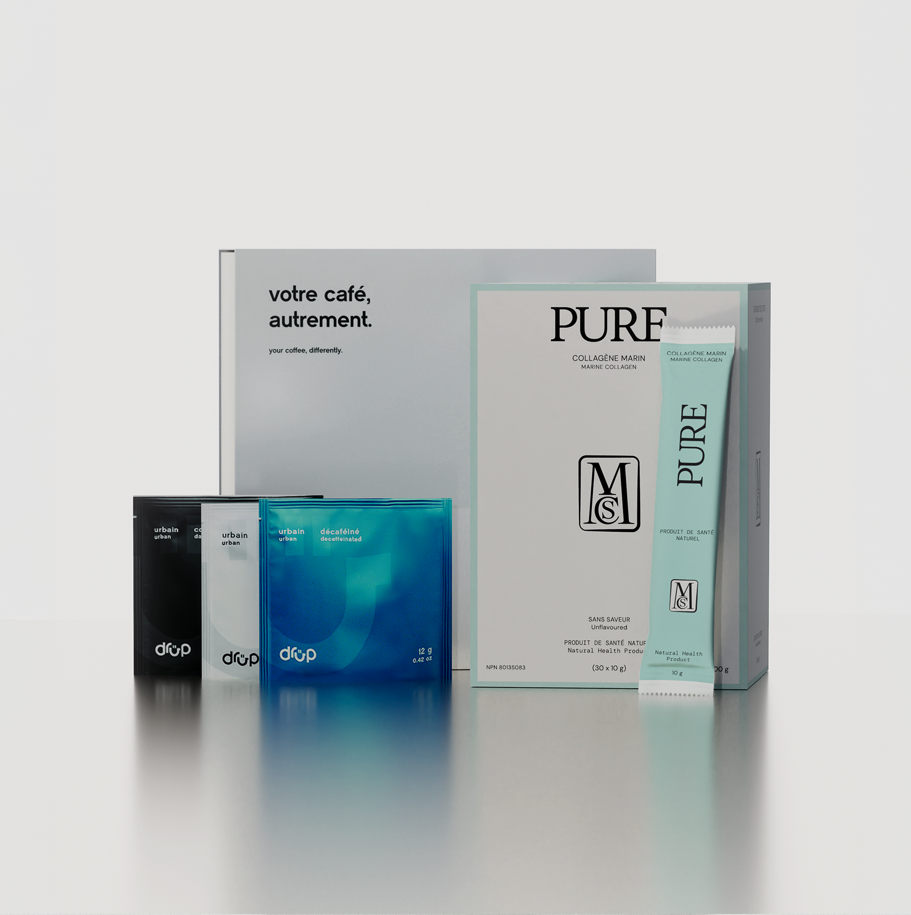 Coffret 1 : collagène marin PURE + café Drüp