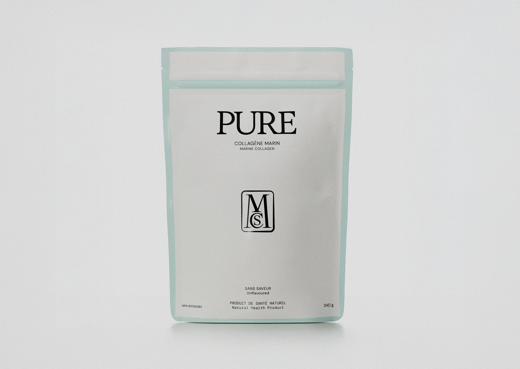 Sac de collagène marin PURE en poudre, complément alimentaire naturel.