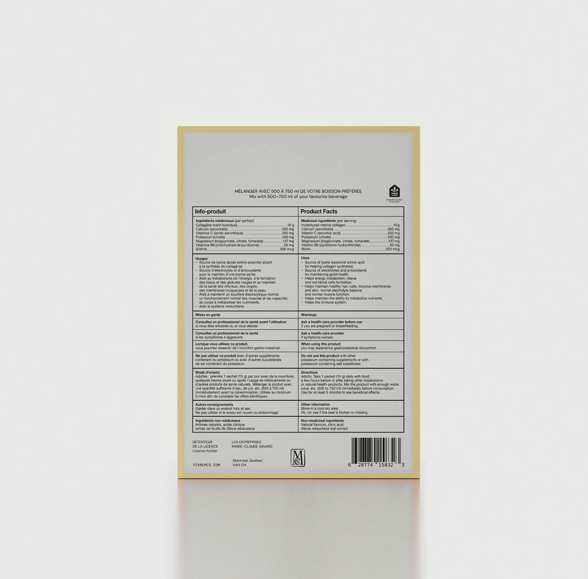 Collagène marin et électrolytes ÉNERGIE - Boîte de 30 sachets