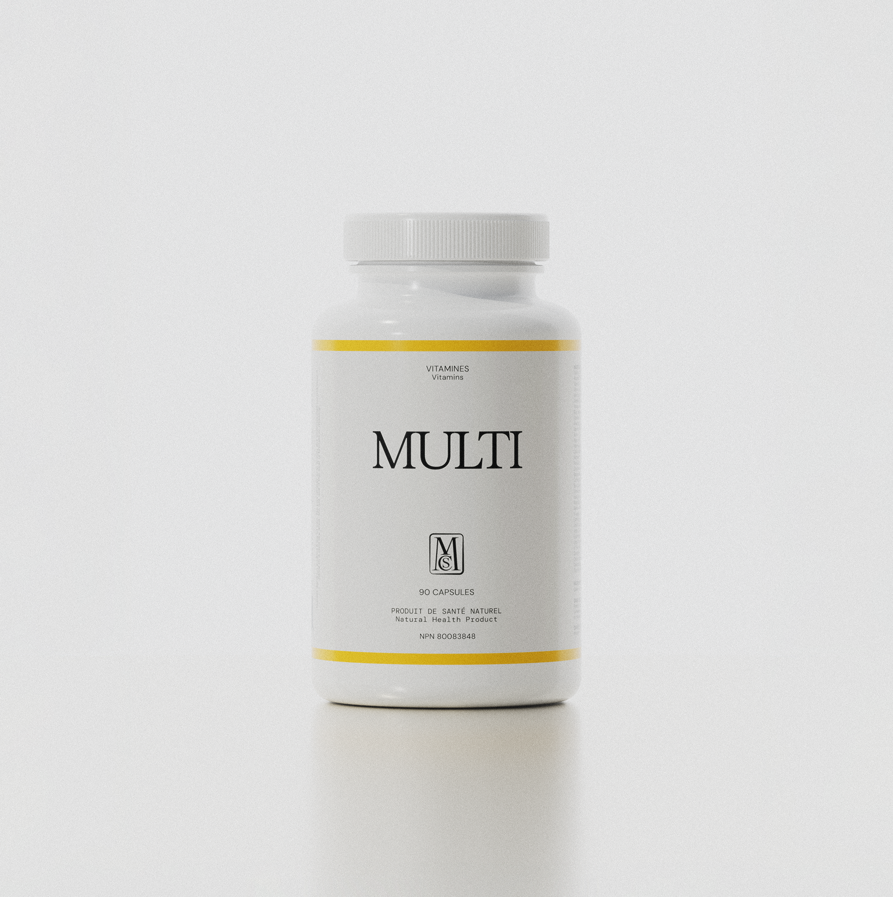 flacon multi mcs de multivitamines, 90 capsules, complément alimentaire naturel pour la santé globale