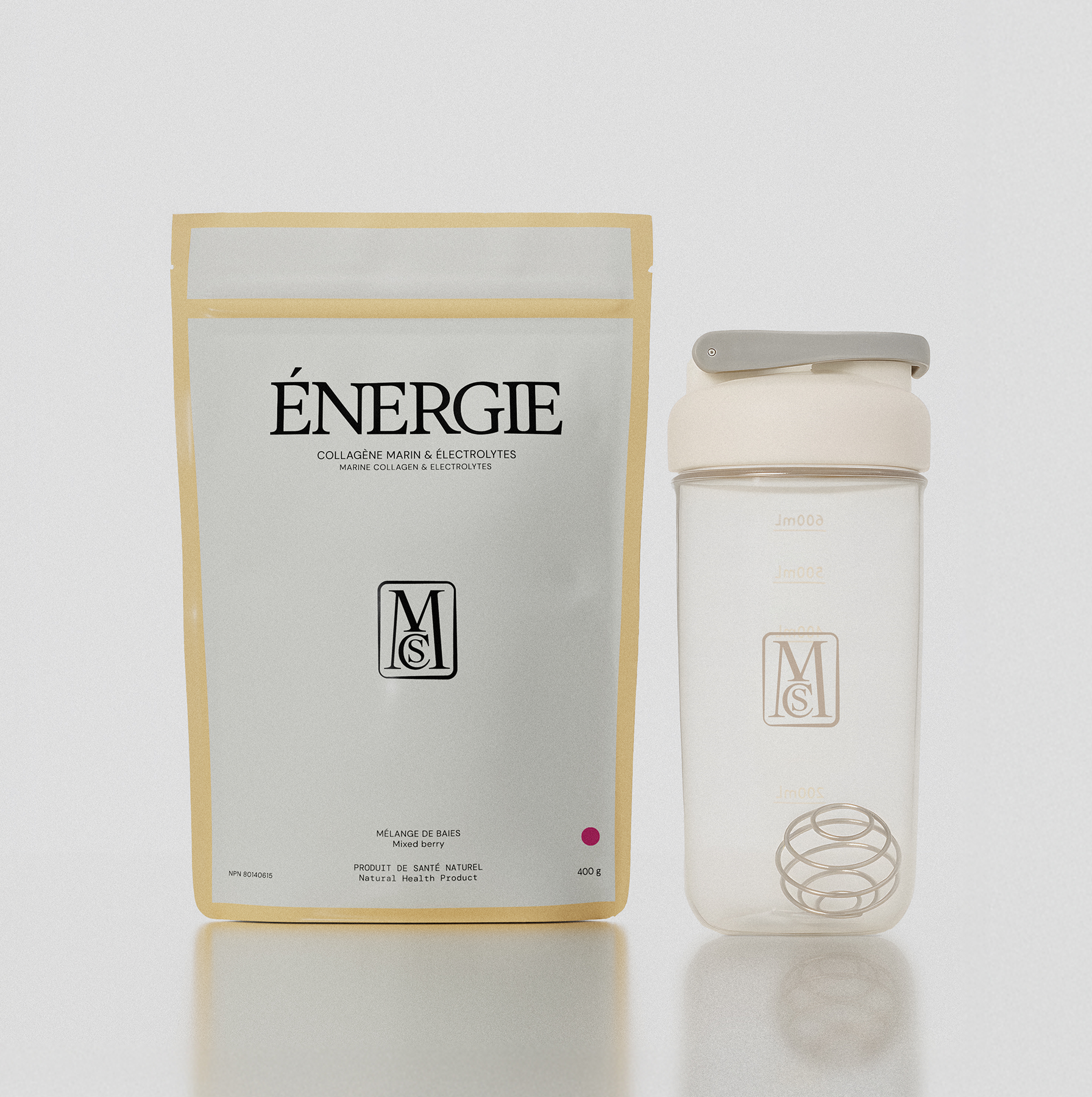 Collagène marin et électrolytes ÉNERGIE + shaker