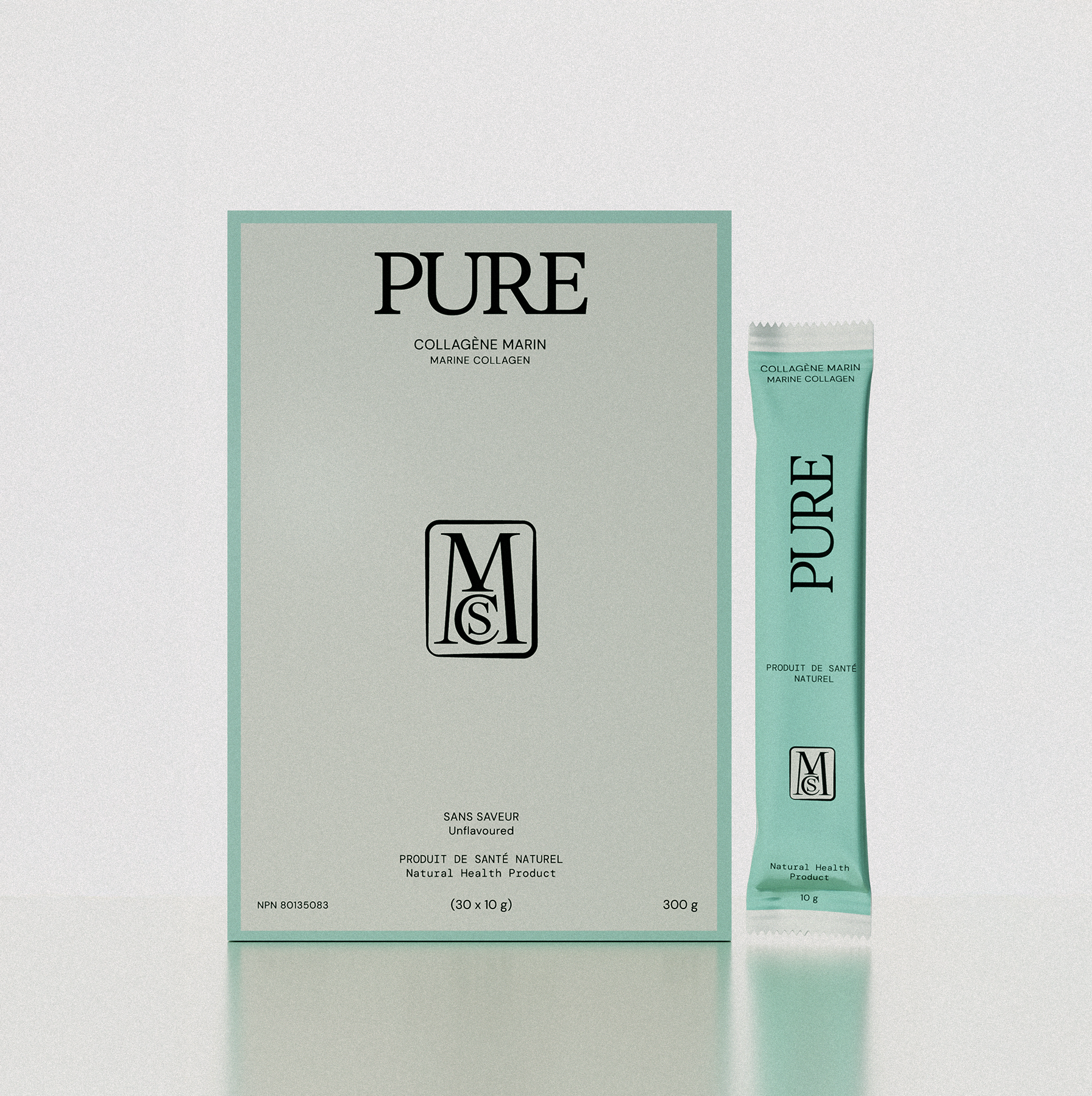 Duo collagène marin PURE - sac de 300 g + boîte de 30 sachets