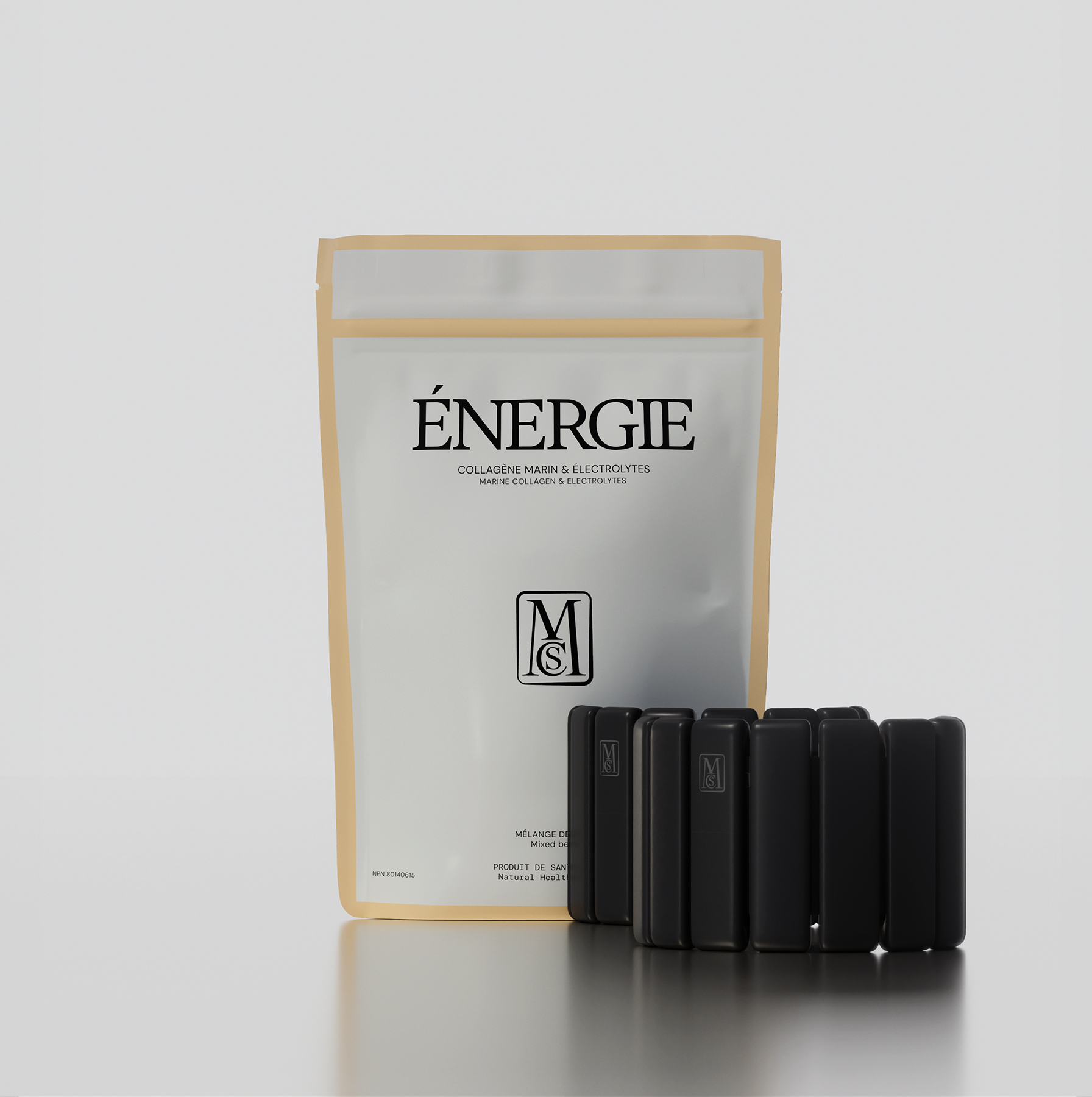 Coffret 2 : collagène marin et électrolytes ÉNERGIE + poids pour poignets